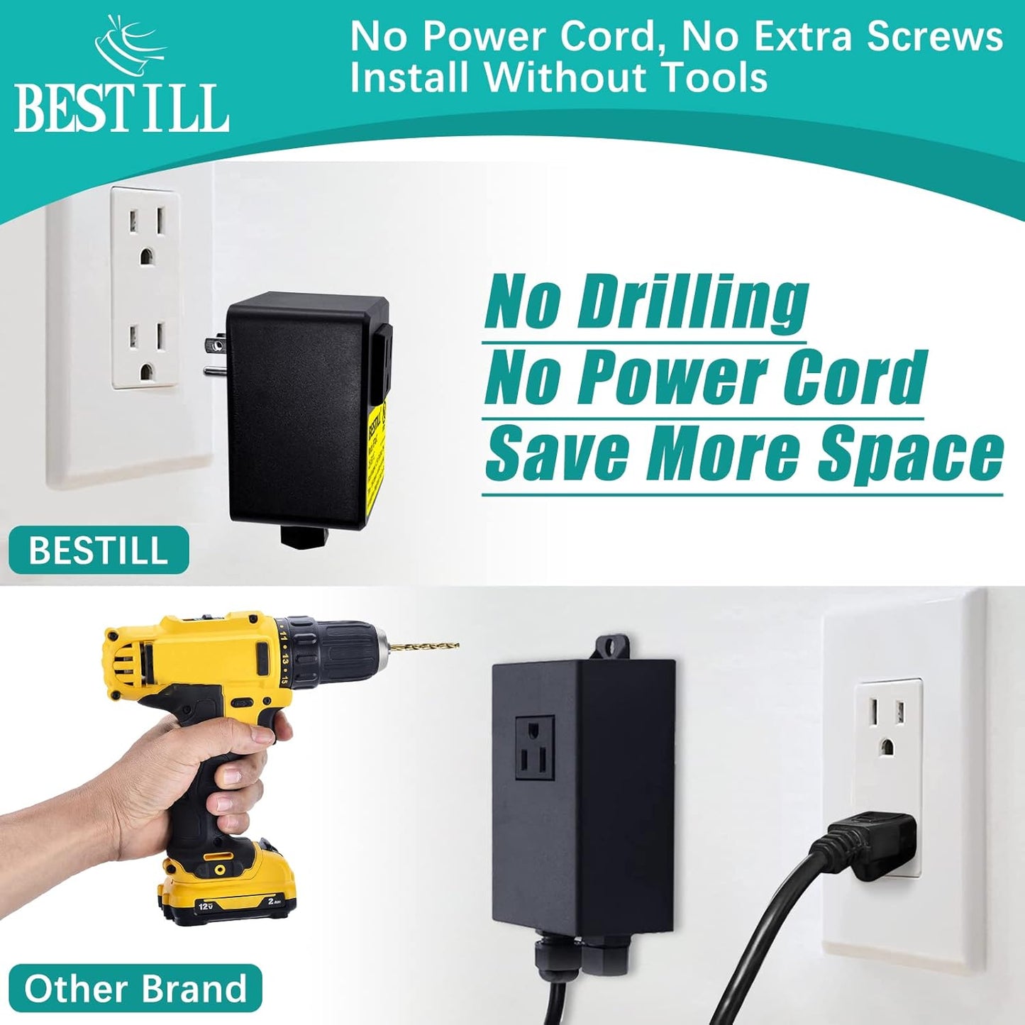 BESTILL Garbage Disposal Air Switch Kit - UL Listed, Brass 2.95" Short Sink Top On/Off Switch