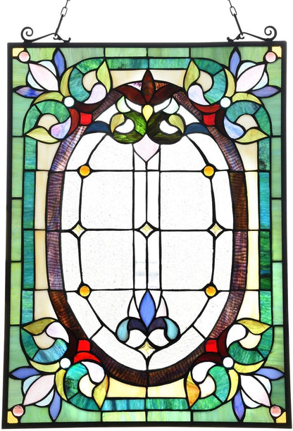 Capulina Dancing Style Stained Glass Window Hangings Panels 17" W x 22" H Fine Handicrafts