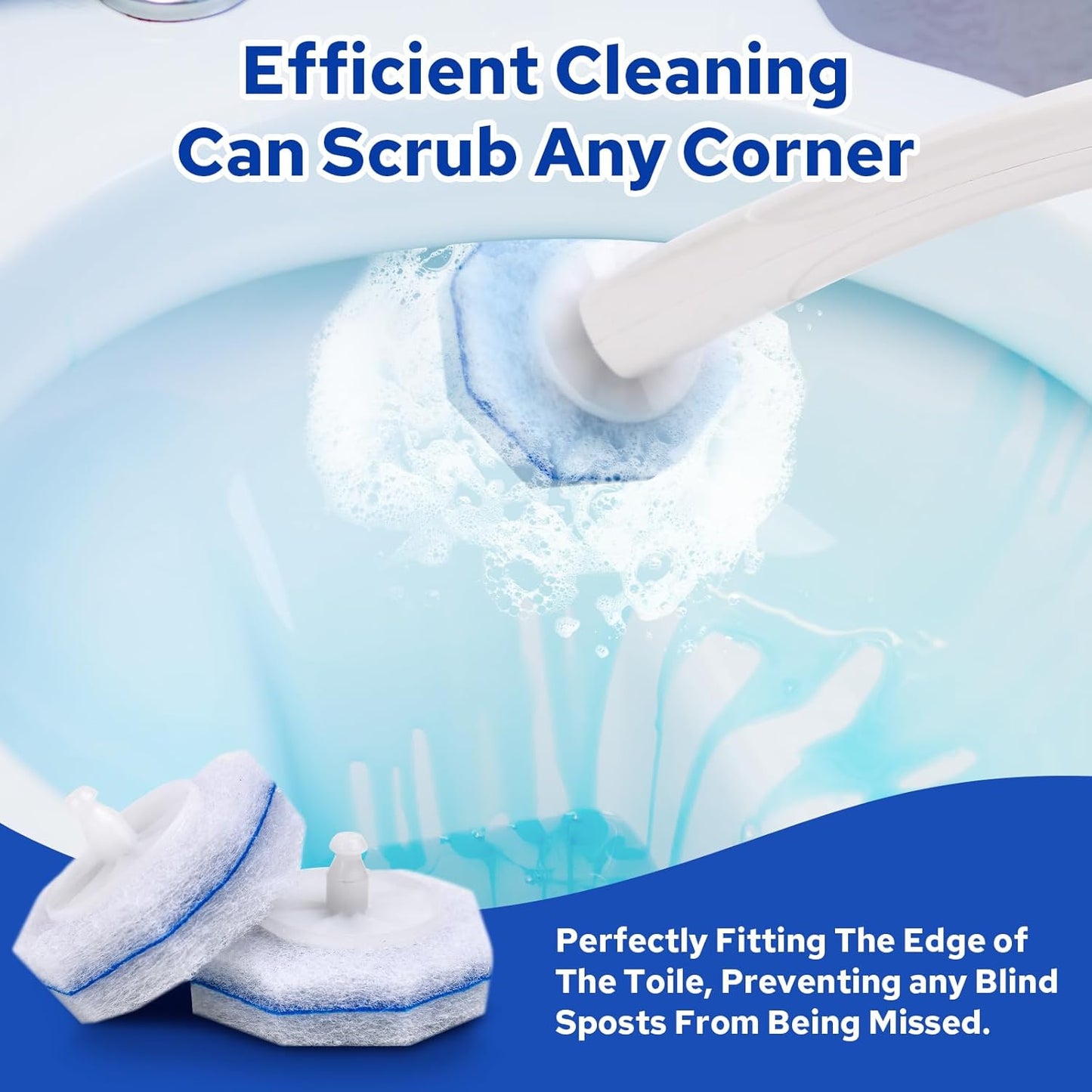 Cecailin® 60pcs Disposable Toilet Brush. Bathroom Cleaning. Disposable Bowl Cleaners Compatible