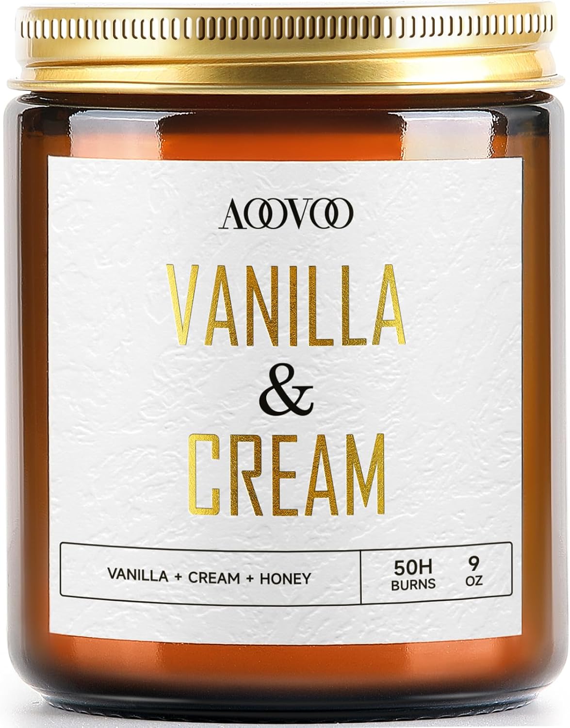 AOOVOO Vanilla Cream Candles - 9 oz Scented Candles, Aromatherapy Candle, Soy Candle for Home