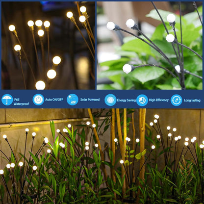 TONULAX Solar Garden Lights - Upgraded Solar Swaying Light, Sway by Wind, Outdoor Lights, Yard