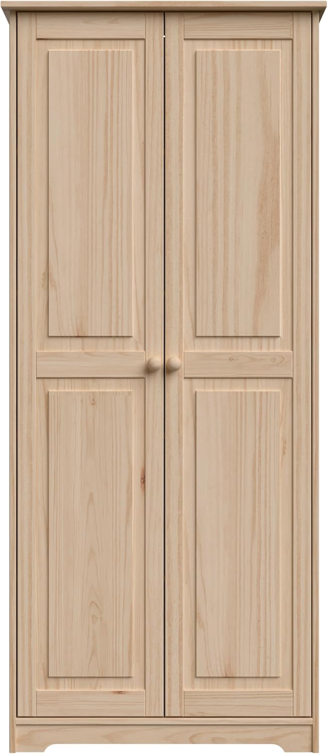 Pantry Cabinet Storage Cabinet with 2 Doors Solid Wood - Adjustable Shelves for Kitchen, Dining