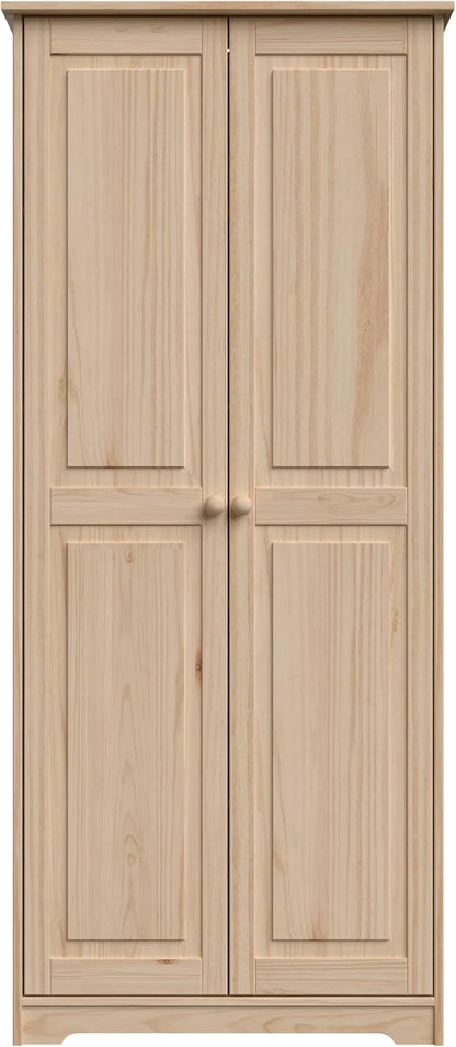 Pantry Cabinet Storage Cabinet with 2 Doors Solid Wood - Adjustable Shelves for Kitchen, Dining