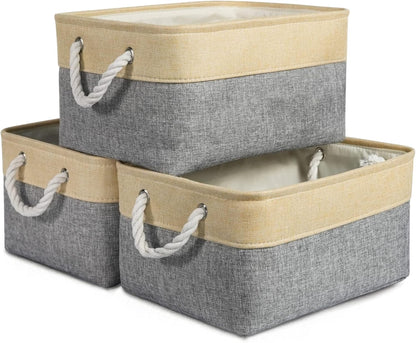 TheWarmHome Storage Bins for Organizing,Sturdy Storage Basket, Decorative Foldable Storage Baskets
