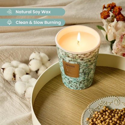 M&SENSE BambooStream Scented Candles for Home, Lead-Free Wick Highly Scented Jar Candles, 14.1 Oz