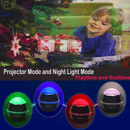 MINGKIDS Kids Night Lights for Bedroom,Project Dinosaurs and Vehicles on Wall or Ceiling,Room