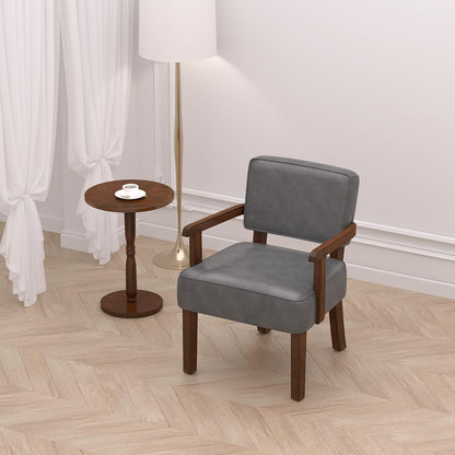 PU Leather Accent Chair, Oversized Living Room Chairs with Soft Seat and Armrests, Armchair for
