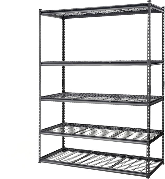 Towallmark Heavy Duty Storage Shelves 60 * 24in, 5 Tier Garage Storage Shelving, Adjustable Metal
