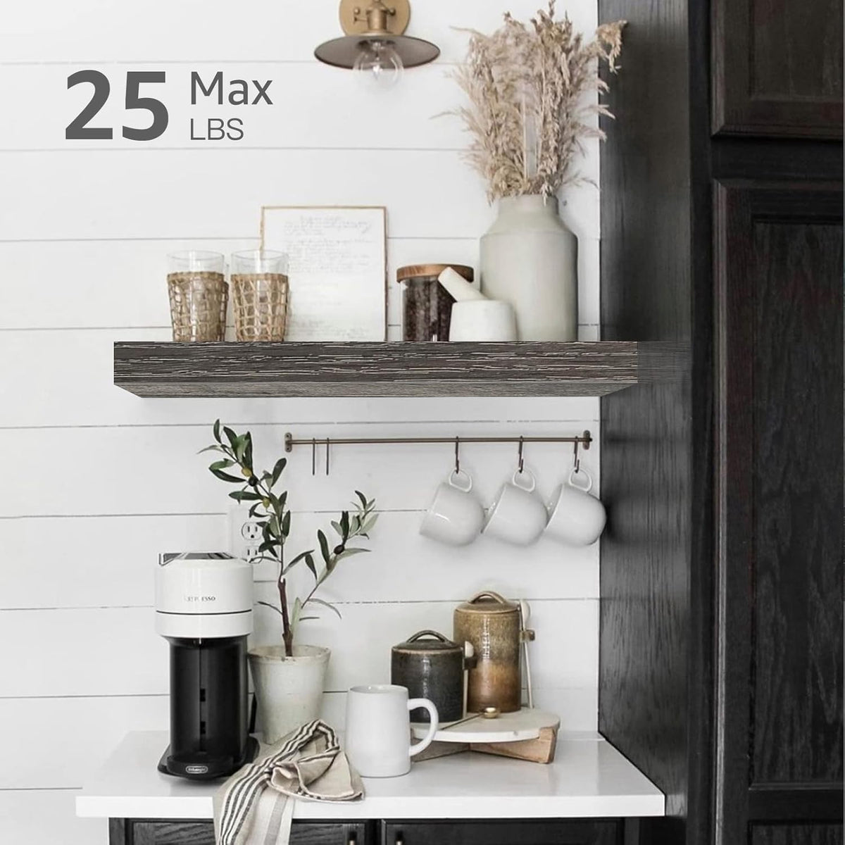 QEEIG Floating Shelves for Wall Bathroom Shelf Bedroom Kitchen Living Room Farmhouse Small Book