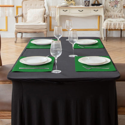 Cloth Placemats Set of 8, Linen Type Fabric Placemats Machine Washable Heat Resistant Placemats