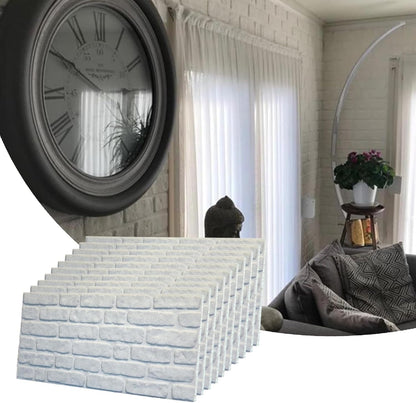 Dundee Deco 3D Wall Panels Faux Brick - Cladding, White Stone Look Wall Paneling, Styrofoam Facing