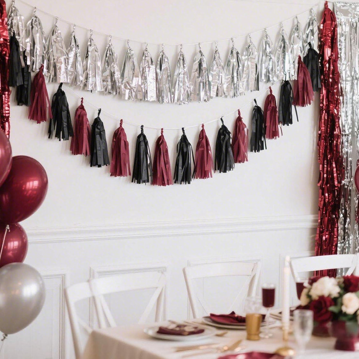 Tassel Garland Tissue Paper Tassel Banner,Tassels Party Decorations for
