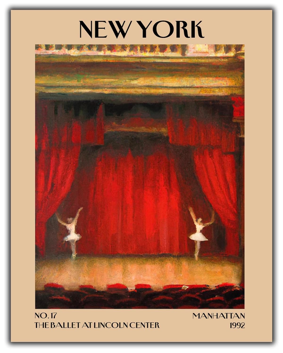 Retro Vintage New York Wall Art Print - 11x14 Unframed Poster - New York City Souvenirs, Cute