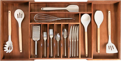 Premium Silverware, Flatware and Utensil Organizer for Kitchen Drawers, Food-Safe Contract Grade