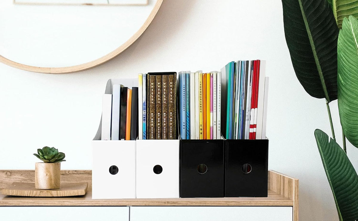 24 Pack Cardboard Magazine Holder, Magazine File Holder for Home, Office, Desk, 10.6'' H×10.2'' L