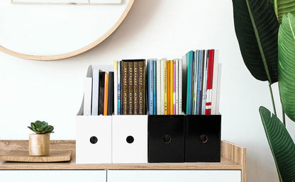 24 Pack Cardboard Magazine Holder, Magazine File Holder for Home, Office, Desk, 10.6'' H×10.2'' L