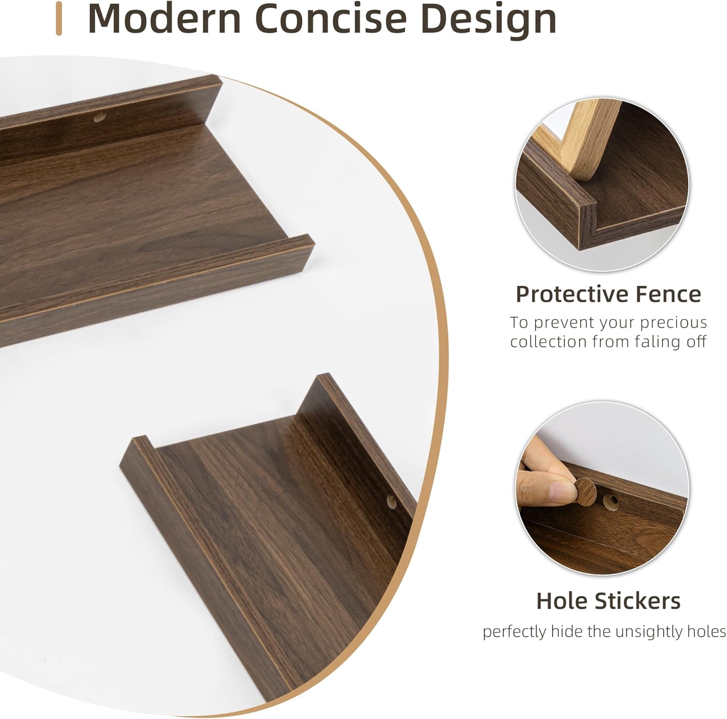 Picture Ledge Shelf, Wood Floating Shelves Set of 2, 36 inch Picture Ledge Shelves, Photo Ledge