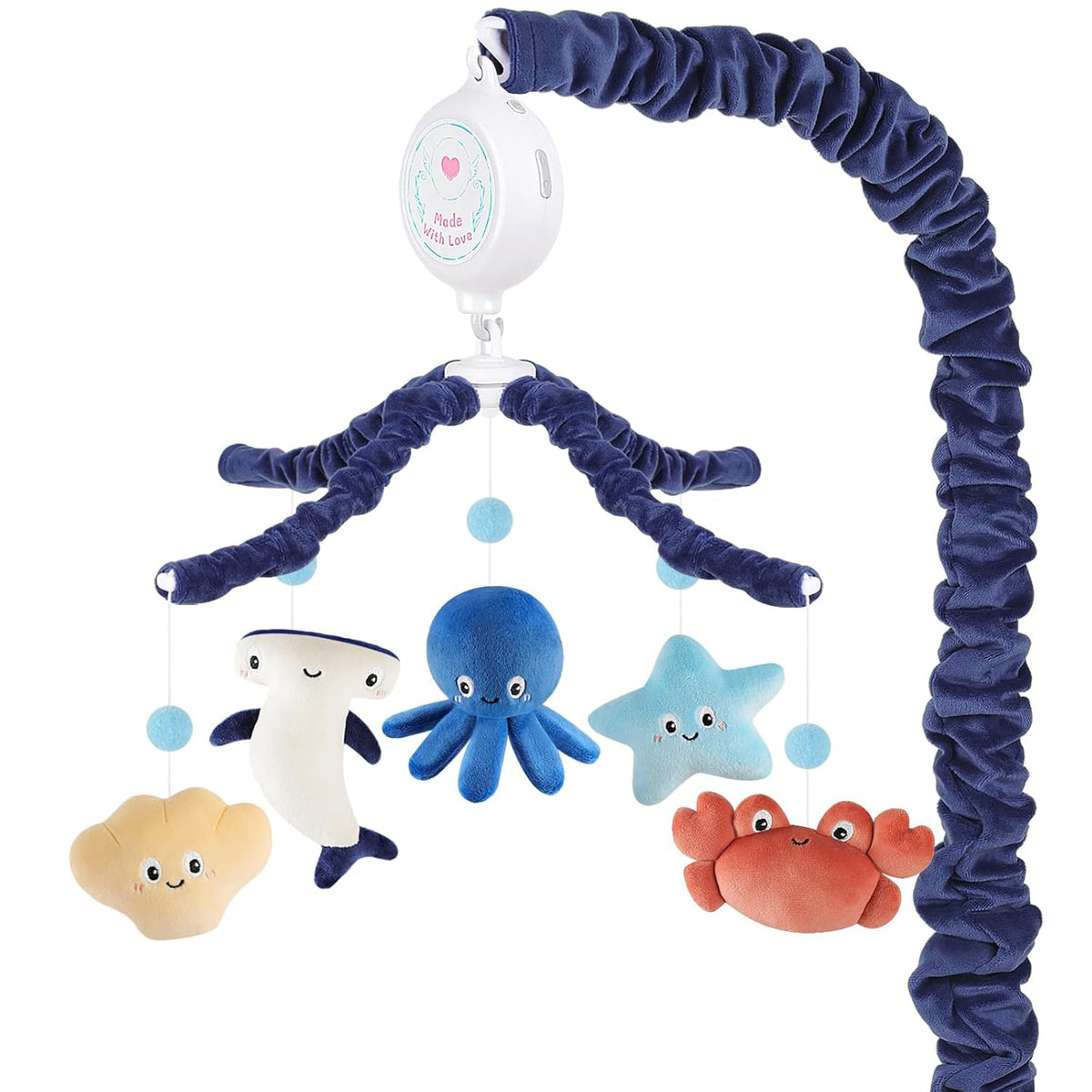 Ocean Crib Mobile for Boys & Girls – Baby Mobile for Crib with Upgraded 3-Mode Music Box, Sea