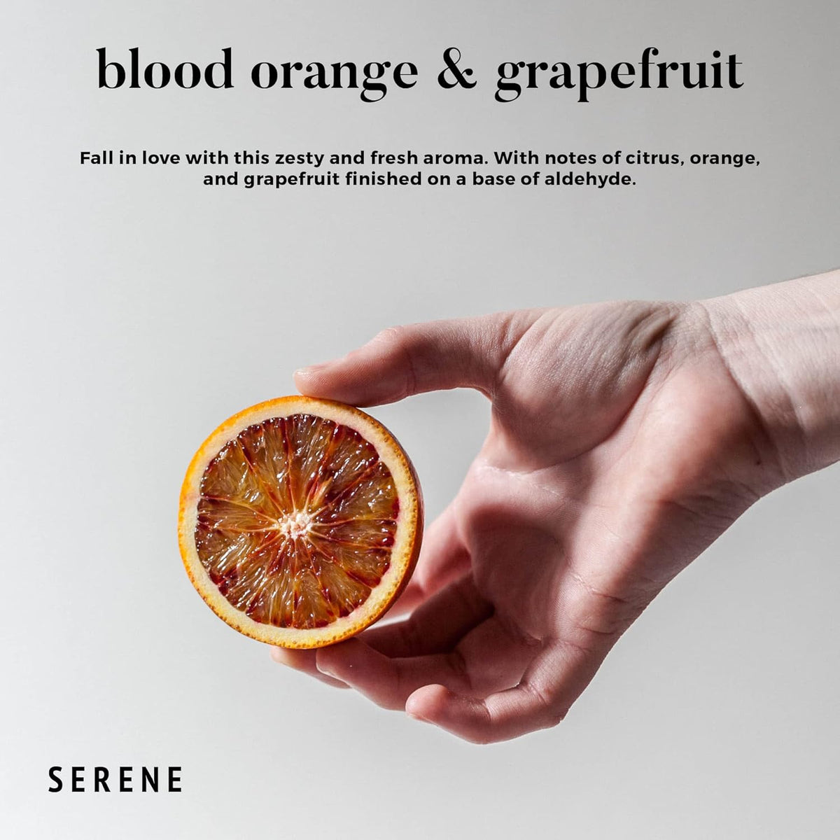 Hidden Label Large Scented Candle, Blood Orange & Grapefruit, 30oz 3 Wick Huge Candle, Serene