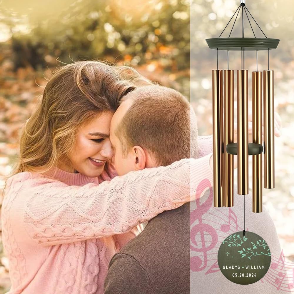 ASTARIN Personalized 20th 50th Anniversary Wind Chime, Happy Anniversary Wedding Valentine's Day
