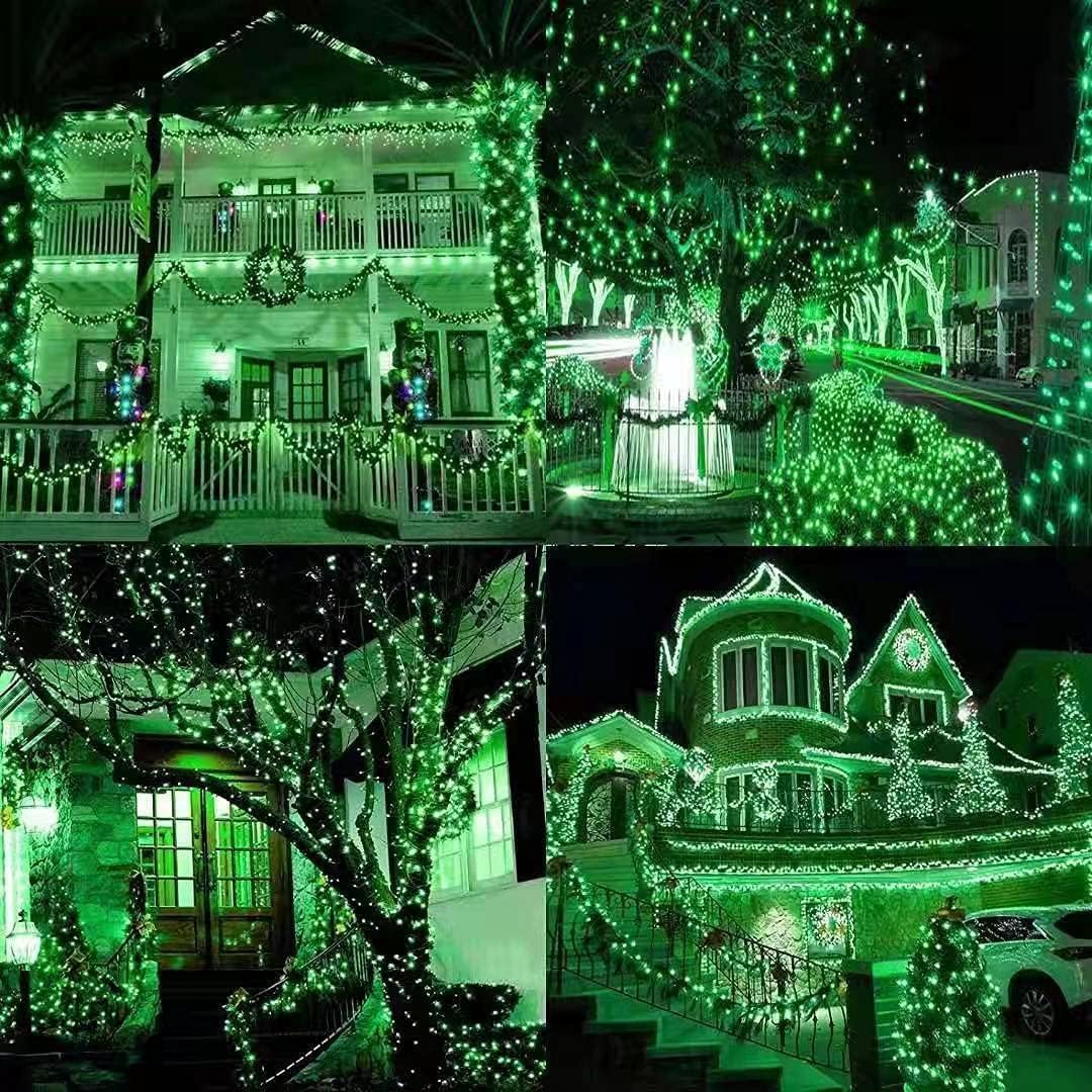Upgrade Solar String Lights for Outside 2 Pack Total 180FT 500LED String Lights Outdoor with 8
