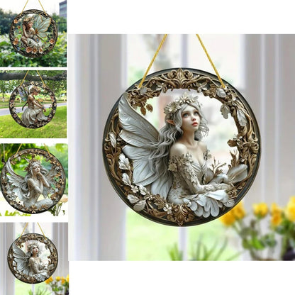 Flower Fairy Garden Decorations Angel Wing Christmas Halloween Deco Statue Art Elf Sculpture
