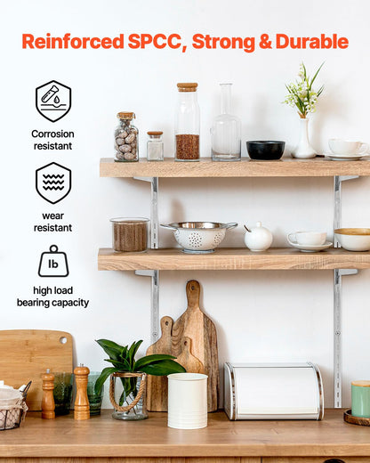 VEVOR Shelf Pilaster, 39-inch 10 Pack, Upright Wall Shelving System, Heavy Duty Support System