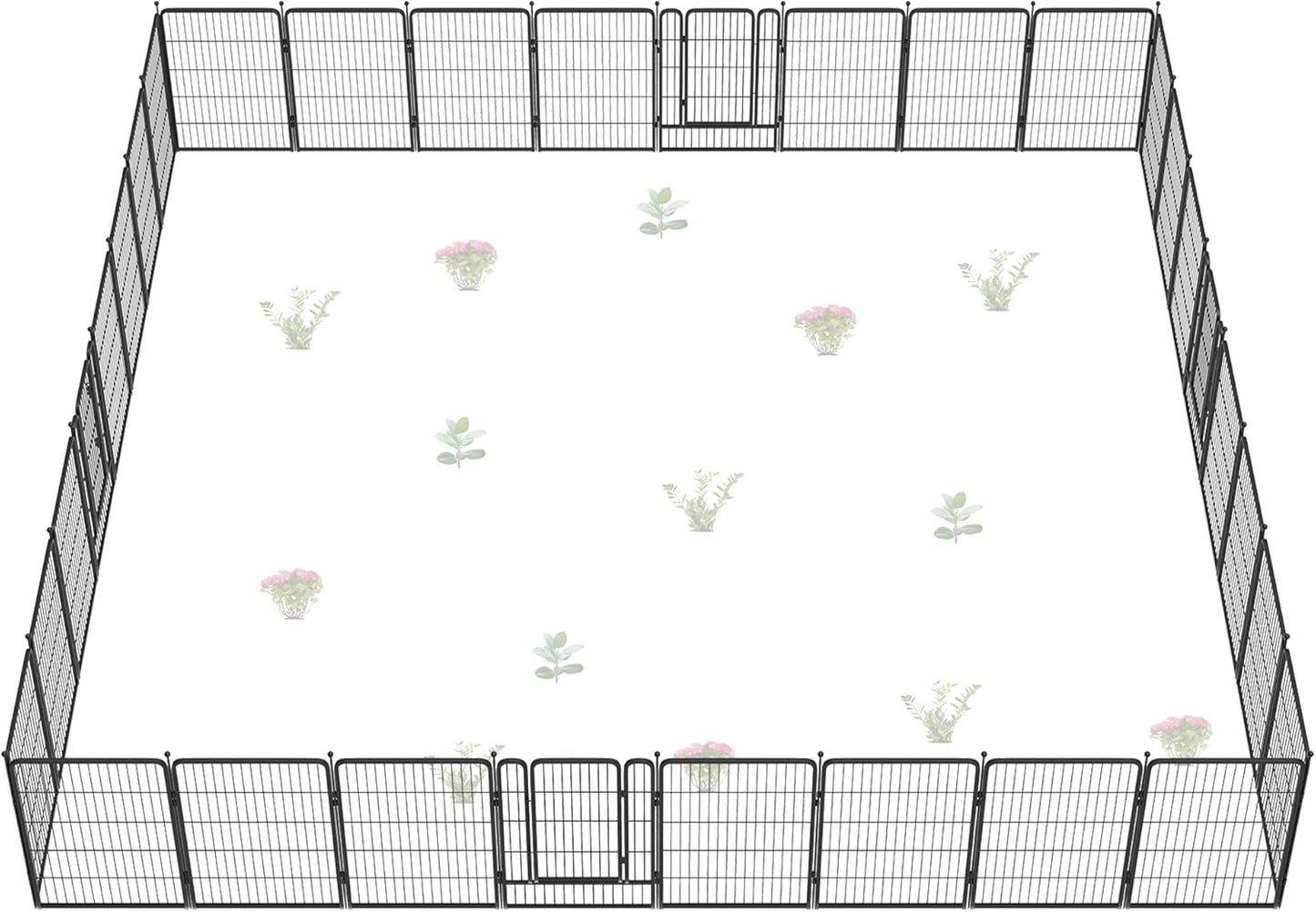 FXW Garden Fence Outdoor for The Yard – 40in(H) x 72.0ft(L) Heavy Duty Metal Animal Barrier for Dog