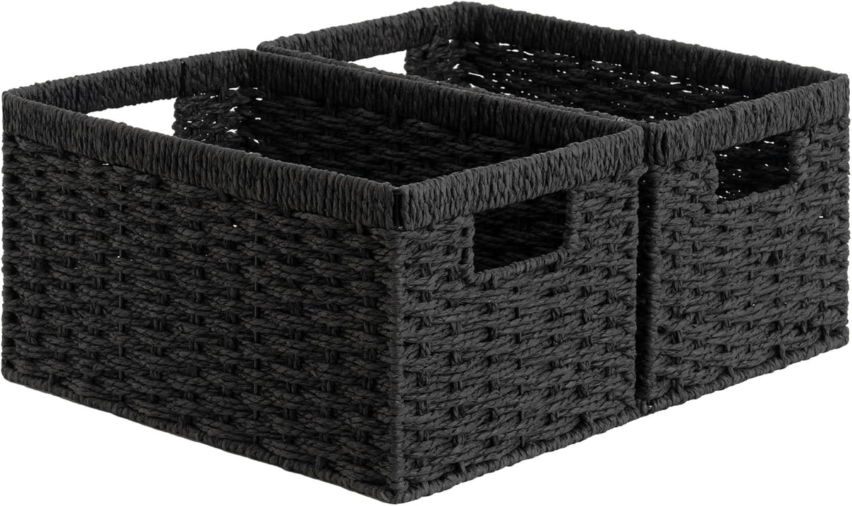 StorageWorks Pantry Baskets, Wicker Storage Baskets for Organizing, Bathroom Shelves, Pantry