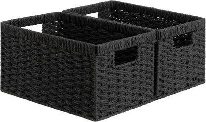 StorageWorks Pantry Baskets, Wicker Storage Baskets for Organizing, Bathroom Shelves, Pantry