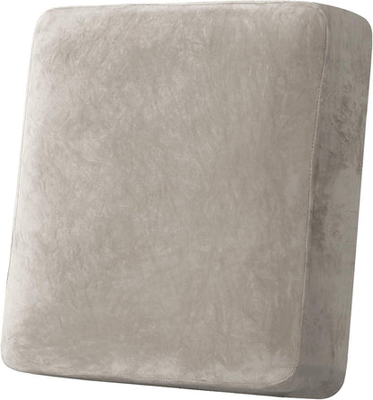 H.VERSAILTEX Velvet Stretch Couch Cushion Cover Plush Cushion Slipcover for Chair Cushion Furniture