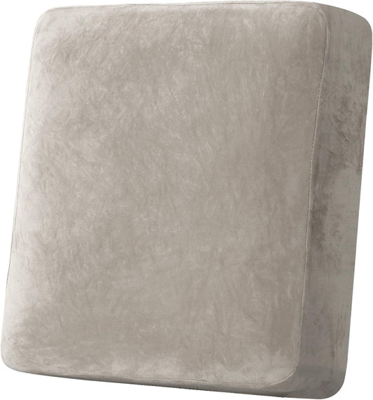 H.VERSAILTEX Velvet Stretch Couch Cushion Cover Plush Cushion Slipcover for Chair Cushion Furniture