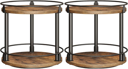 Spice Rack, Set of 2 Lazy Susan Organizer, 2-Tier Turntable Organizer, Rotating Spice Rack