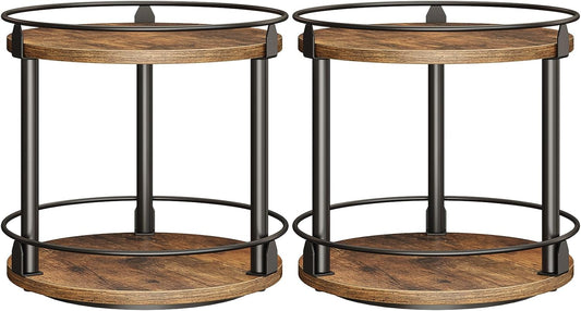 Spice Rack, Set of 2 Lazy Susan Organizer, 2-Tier Turntable Organizer, Rotating Spice Rack