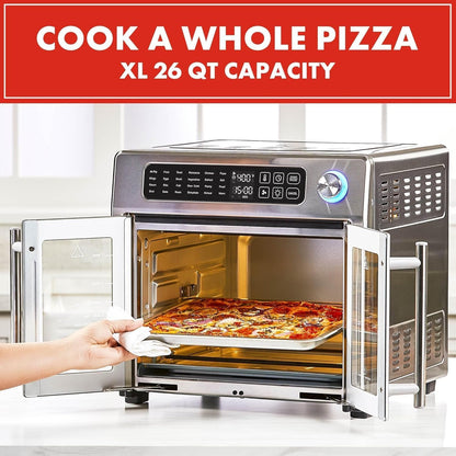Emeril Lagasse Extra Large French Door Air Fryer Toaster Oven Combo, 24 Cooking Functions and