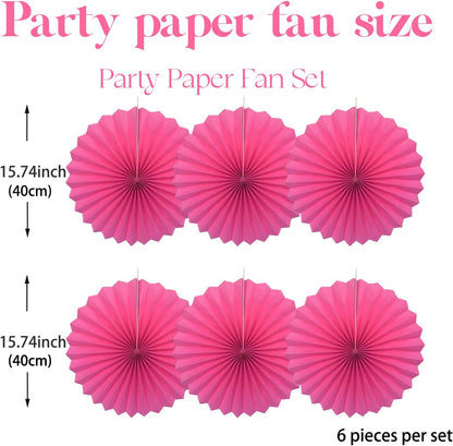 Red Graduation Party Decor,Girls Party Decorations ,Party Supplies Party Fans 16in, Anniversary