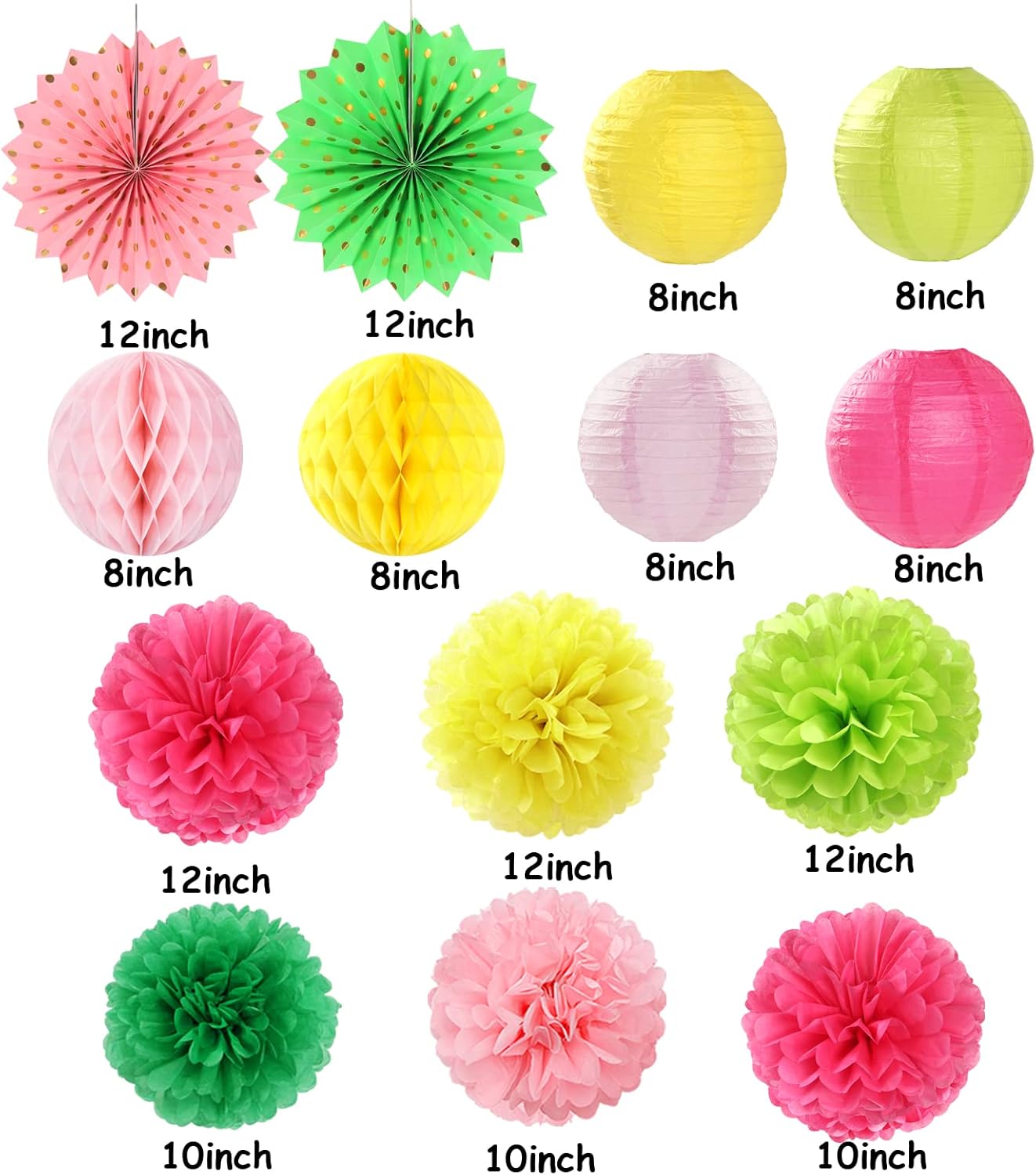 Hawaiian-Summer Beach Pool Party-Decorations Streamers - 14pcs Tropical Jungle Aloha Birthday