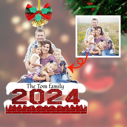 Personalized Christmas Ornament 2025, Photo Acrylic Customized Family Baby's Frist Christmas