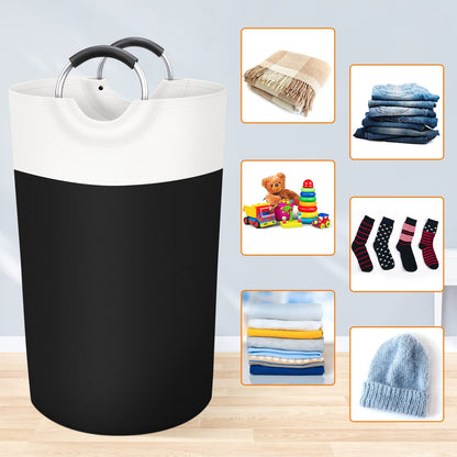 BlissTotes 90L Laundry Basket, Freestanding Collapsible Hamper, Black