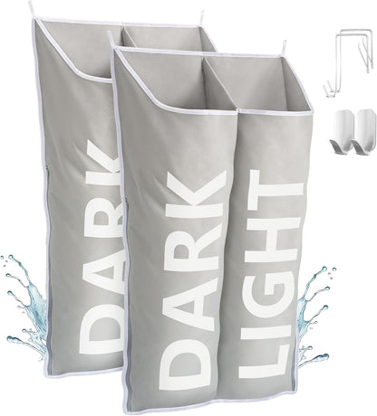 Hanging Laundry Hamper Bag XL 40x22", Space Saving over the Door Storage Bags, Behind the Door