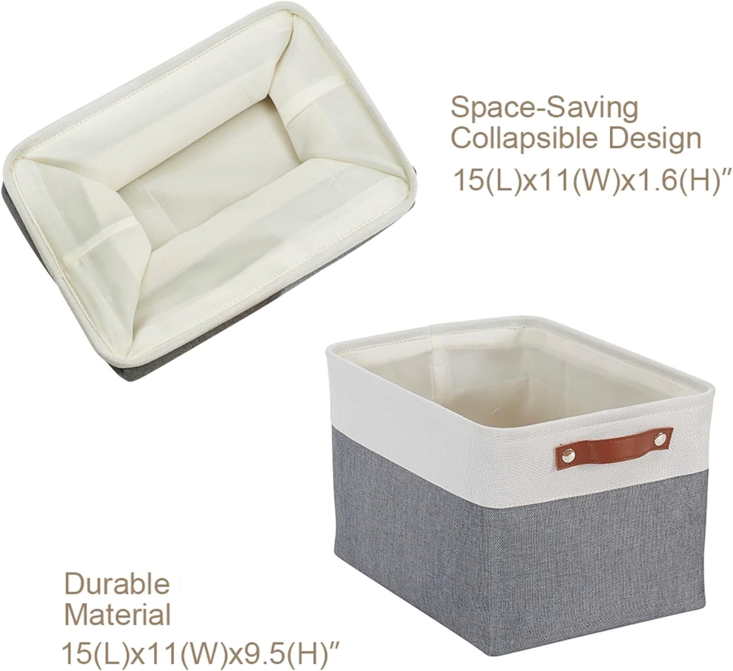 DECOMOMO Storage Bins Fabric Storage Baskets for Shelves, Linen Closet Organization Toys Nursery