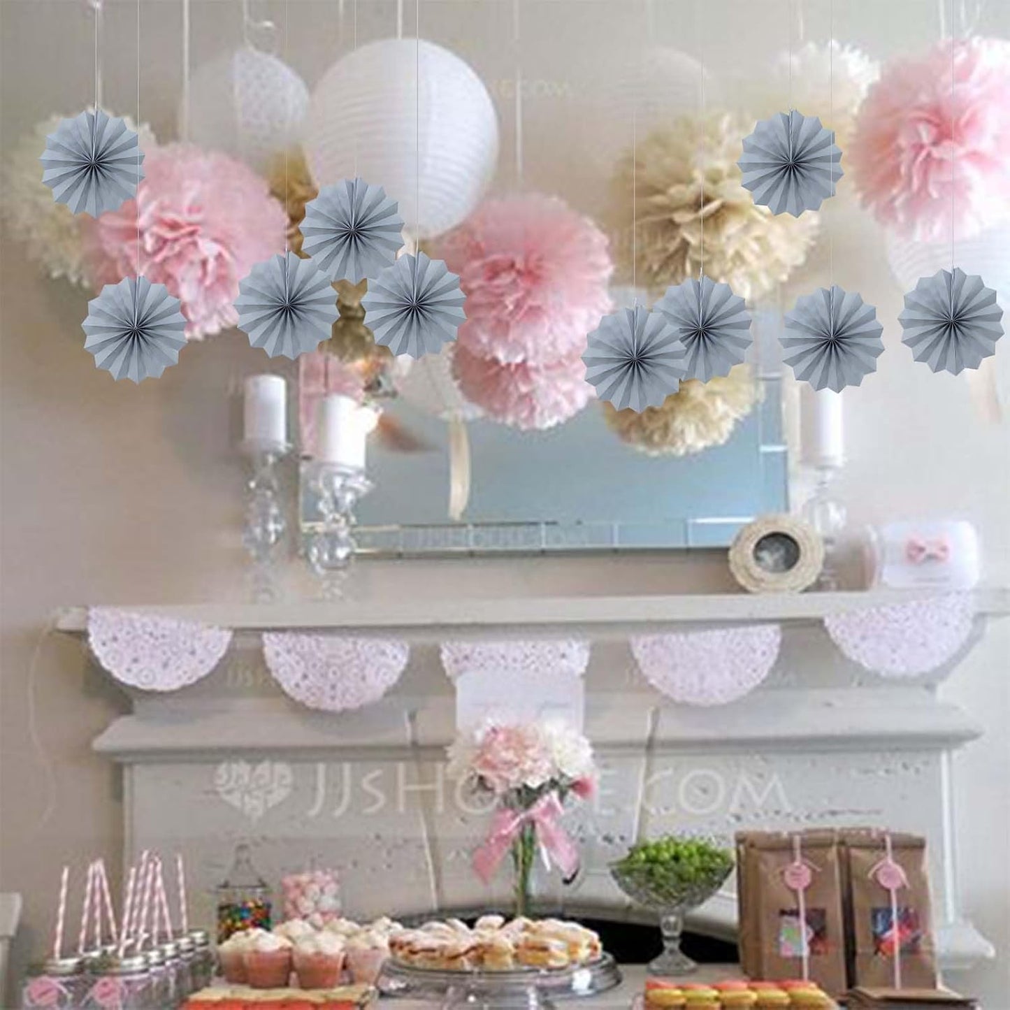 Gray Party Decorations,Wedding Decorations for Party Events Accessories,Anniversary