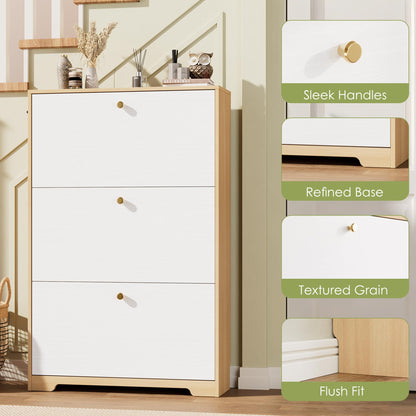 Nicetree Shoe Storage Cabinet for Entryway, Modern Shoe Cabinet, Freestanding Shoe Rack Cabinet