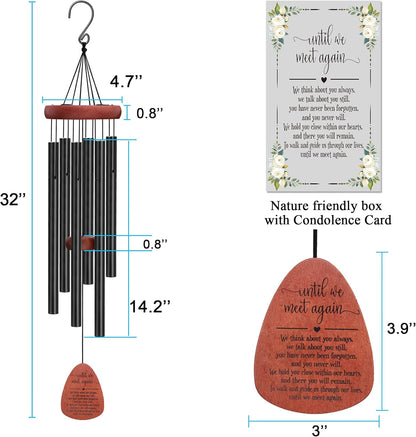 Memgift Memorial Wind Chime for Outside - Sympathy Gift for Loss of Loved One, Outdoor Keepsake in