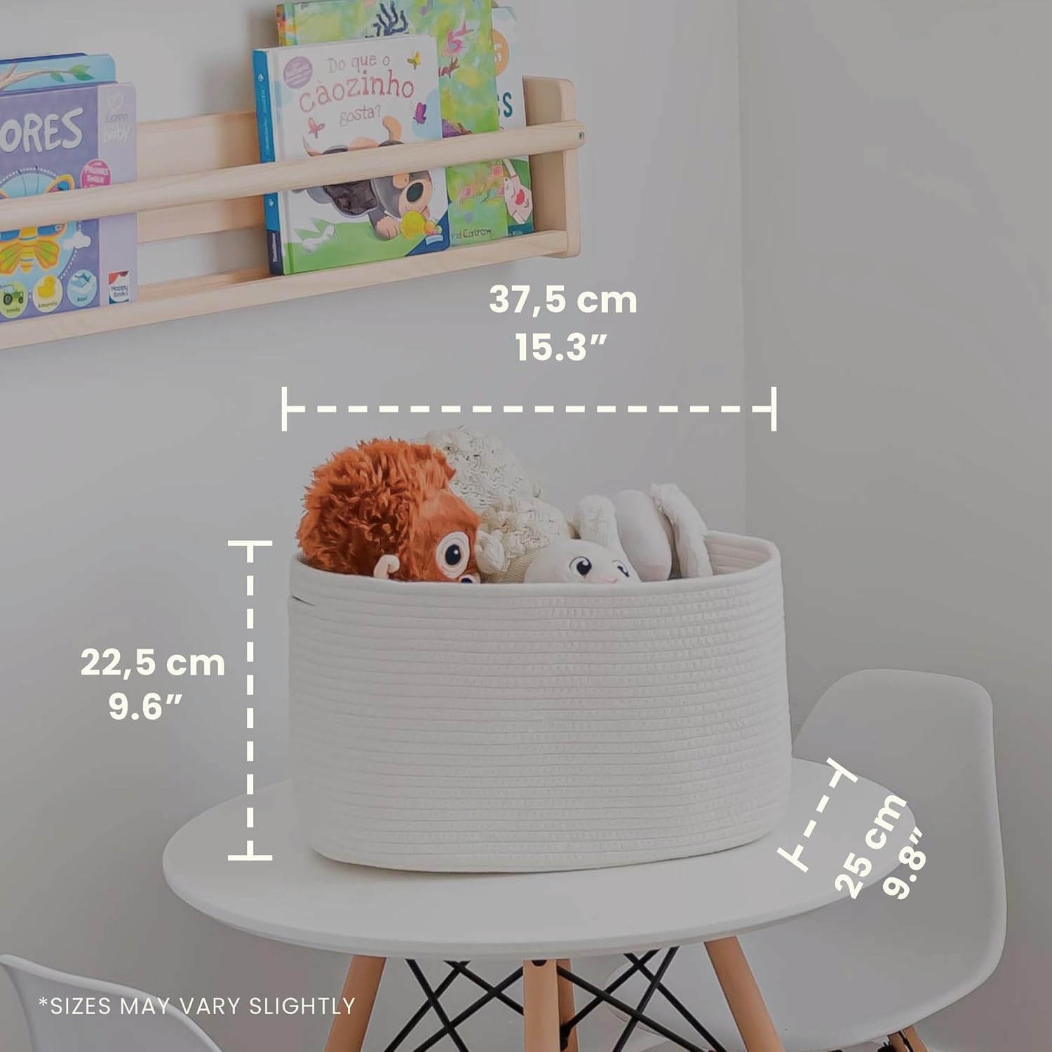 OrganiHaus Set of 3 Woven Storage Baskets for Organizing, Cotton Rope Organizer Bins for Shelves