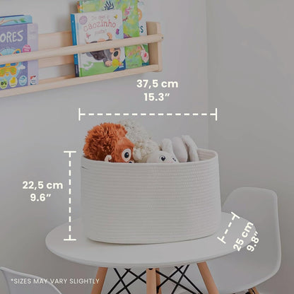 OrganiHaus Set of 3 Woven Storage Baskets for Organizing, Cotton Rope Organizer Bins for Shelves