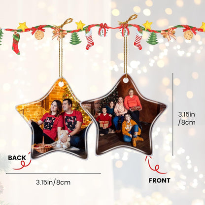 Personalized Christmas Ornaments 2024 Customized with Photo Text Ornament Keepsake Pet First