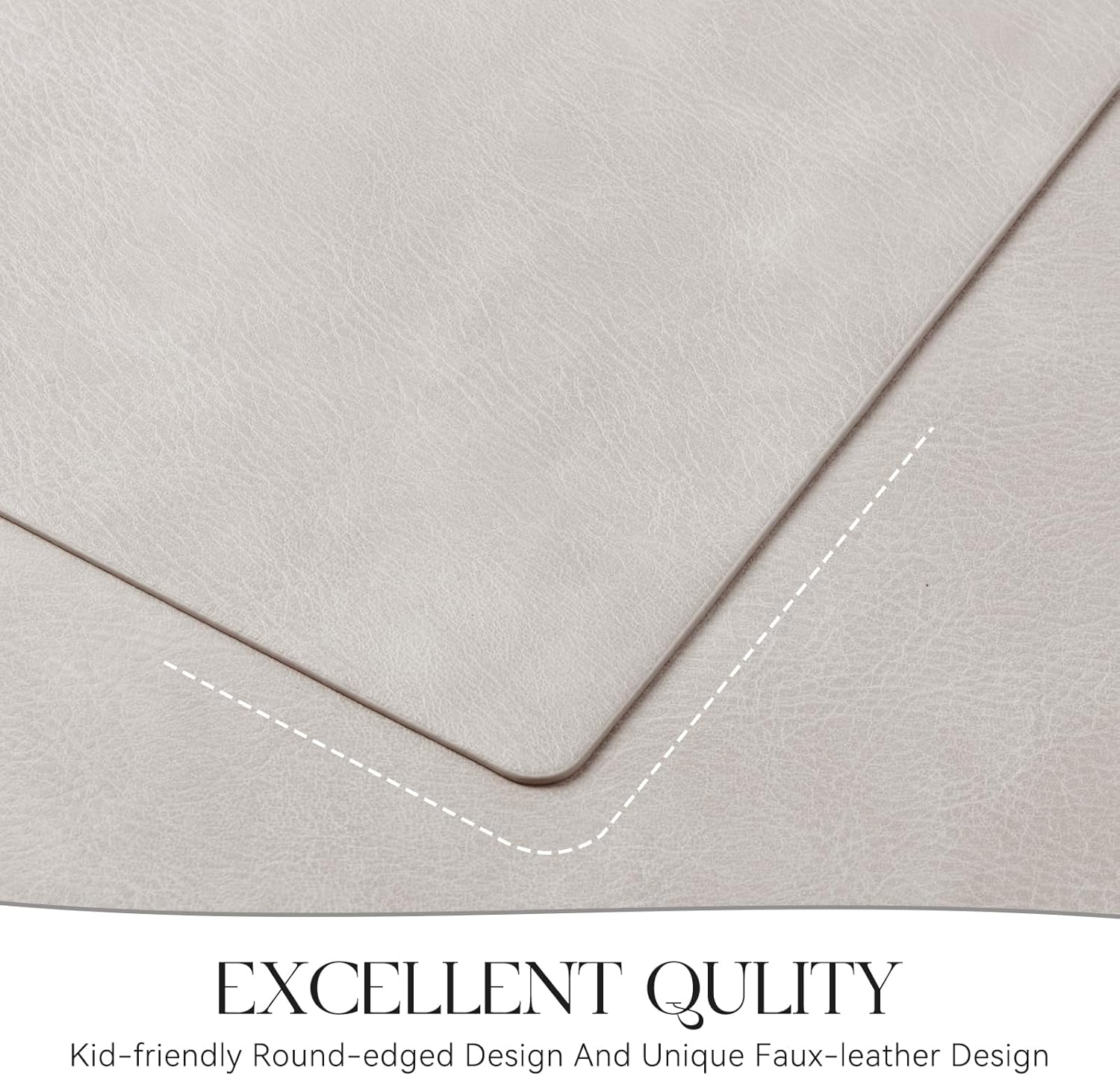 MOSAYT Vinyl Placemats Set of 12-12 X 17 Inch - Faux Leather 100% Waterproof Oil-Proof Wipeable PU