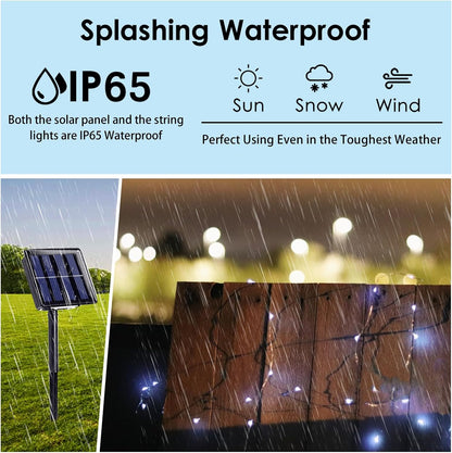 Solar String Lights Outdoor, Upgraded 2-Pack 80FT 200 LED Solar Twinkle Light for Outside
