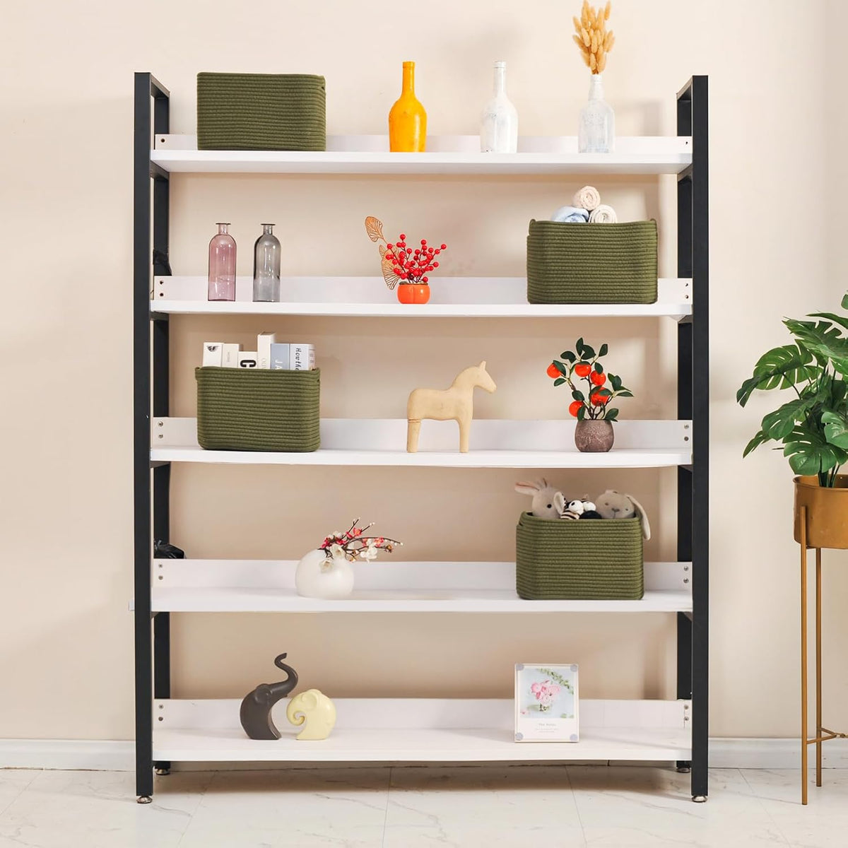 Storage Basket for Shelves, Small Baskets for Organizing, Woven Cotton Rope Baskets for Storage
